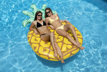 Load image into Gallery viewer, Swimline Pineapple Jumbo Floating Pool Island Yellow/Green 88x50&#39;&#39;
