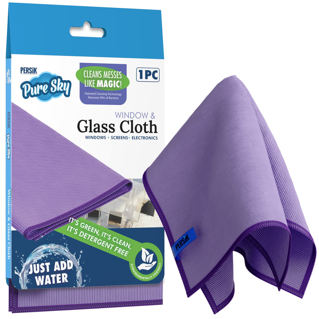 Pure-Sky Window Glass Cleaning Cloth - Streak Free Magic - Leaves no Wiping Marks