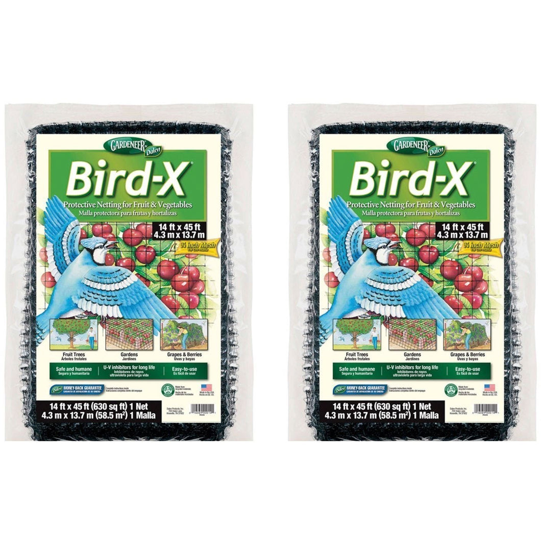 Dalen 791043467966 Bird Netting 14'X45', 2 Pack, Brown/A