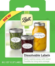 Load image into Gallery viewer, Ball Dissolvable Canning Labels, 60 Count (Pack of 2)
