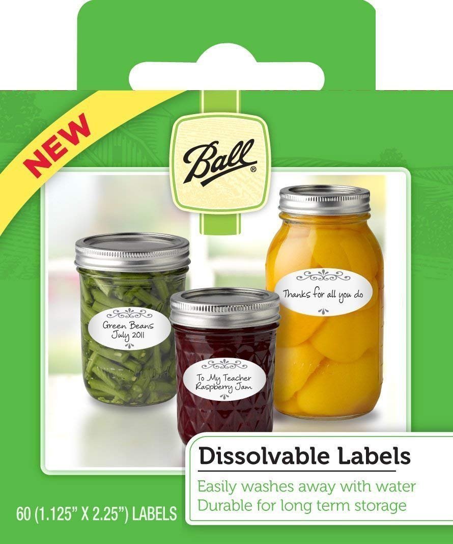 Ball Dissolvable Canning Labels, 60 Count (Pack of 2)