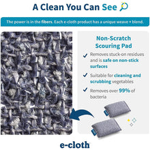 Load image into Gallery viewer, E-Cloth 2 Non Scratch Scrubbing Pads Microfiber Cleaning Cloths
