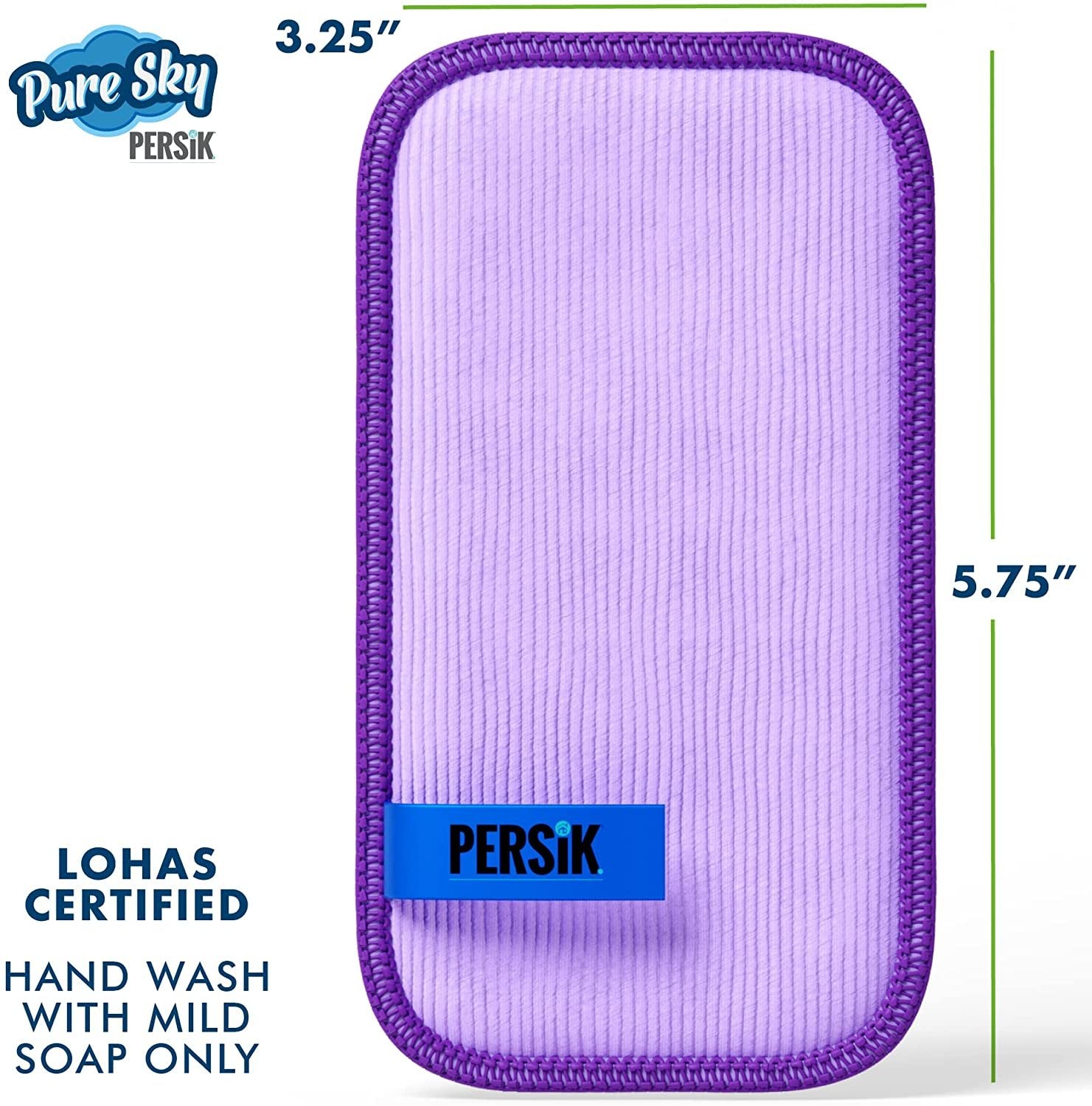 persik Pure-Sky Ultra-Microfiber Cleaning Cloth Streak Free - JUST ADD Water No Detergents Needed - Includes Window and Glass Cleaning Towel Pack of 2 + Eyeglasses Cleaning Cloth Pack of 2