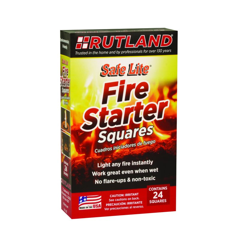 Rutland Products Safe Lite Fire Starter Squares, 24 squares - 50C