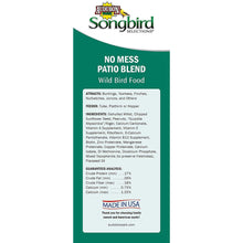 Load image into Gallery viewer, Song Bird Selections Pound Songbird Selections 11987 No-Mess Patio Blend Wild Bird Food, 5.5-Poun, Green
