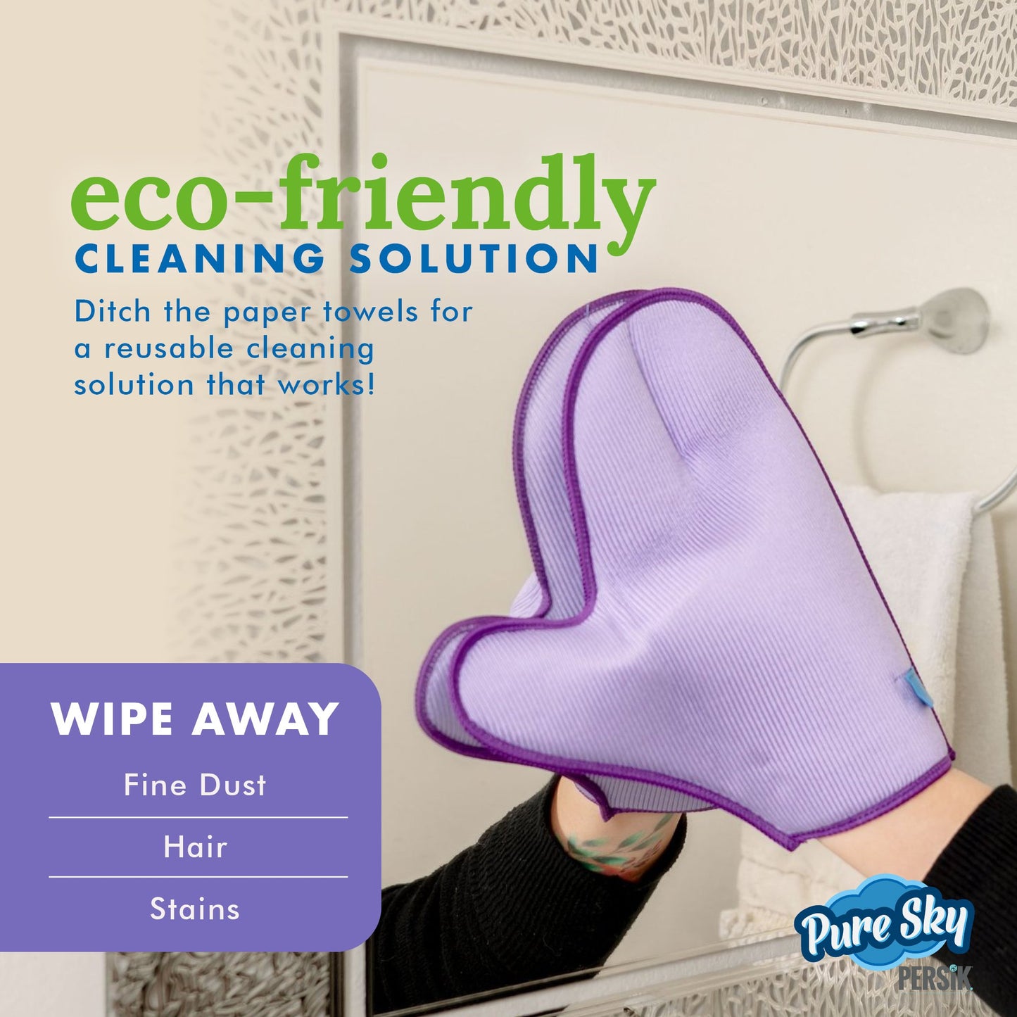Pure-Sky Window Glass Cleaning Glove - window cleaning glove -window cleaning glove