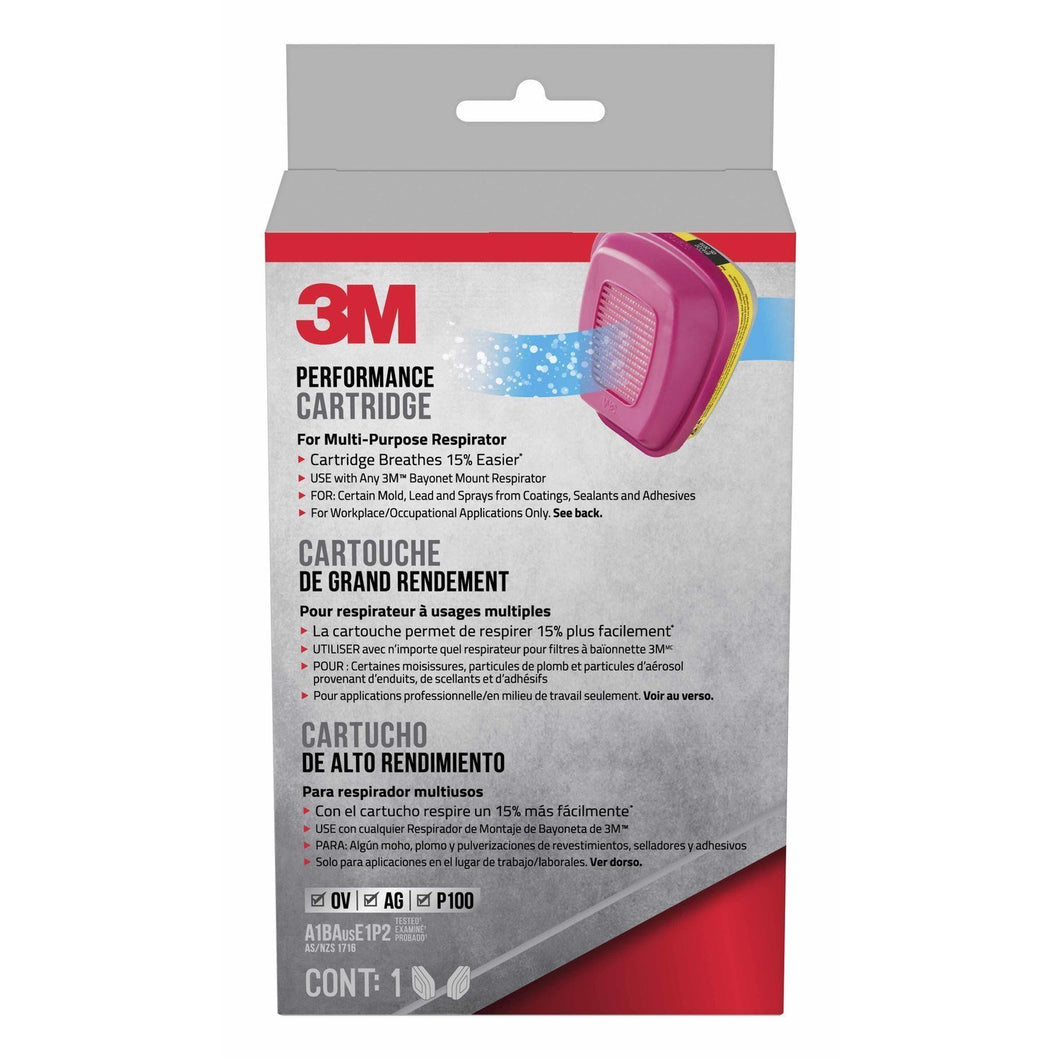 3M 60923HB1-C Replacement Cartridges for Professional Multi-Purpose Respirator (Packaging may vary)