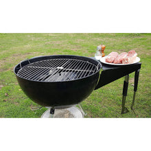 Load image into Gallery viewer, BBQ Dragon Grill Table Fits 22&quot; Weber Charcoal Grills, Weber Grill Table, Weber Kettle Grill Accessories, Steel BBQ Table Folds to Store Inside Barbecue Grill
