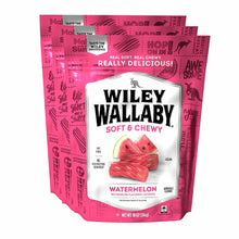 Load image into Gallery viewer, Wiley Wallaby 10 Ounce Watermelon Gourmet Australian Style Soft &amp; Chewy Licorice Candy Twists (3 Pack)

