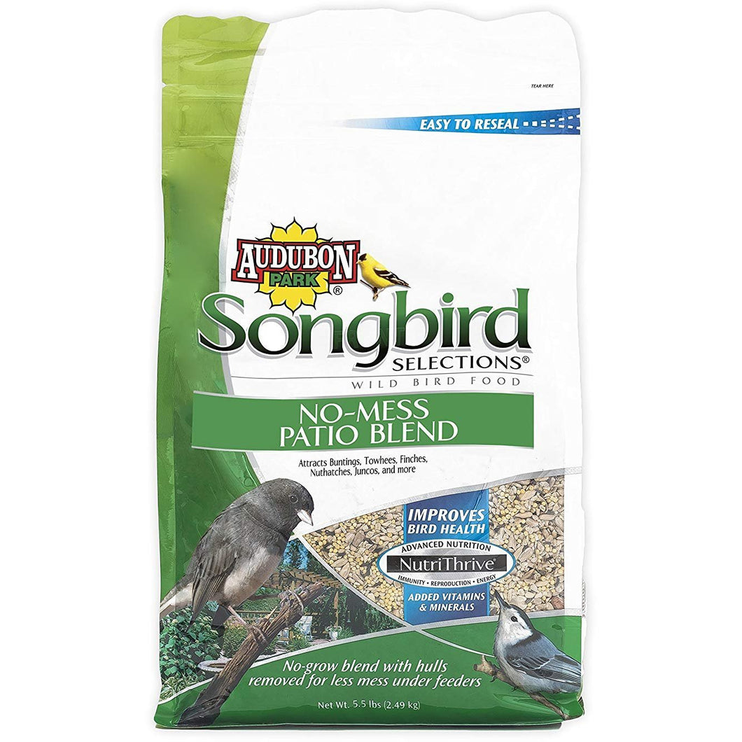 Song Bird Selections Pound Songbird Selections 11987 No-Mess Patio Blend Wild Bird Food, 5.5-Poun, Green
