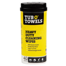 Load image into Gallery viewer, Tub O&#39; Towels TW40 Heavy-Duty 7&quot; x 8&quot; Size Multi-Surface Cleaning Wipes, 40 Count Per Canister, White
