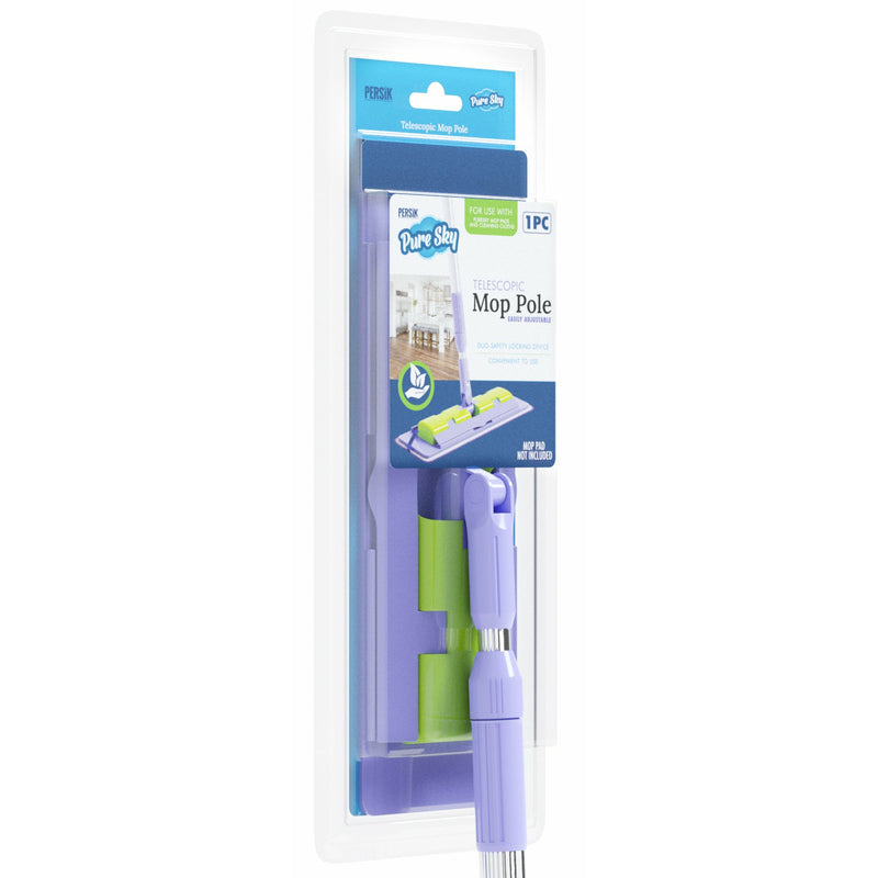 Pure-Sky Ultra Microfiber Floor Mop - Telescopic Extension Pole – Light Weight - Strong Durable Aluminum Handle - Duo-Safety Locking Device