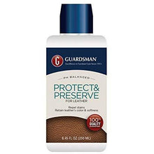 Load image into Gallery viewer, Guardsman Protect &amp; Preserve for Leather 8.4 oz - Repels Stains, Retains Color and Softness, Great for Leather Furniture &amp; Car Interiors - 471000-2 Pack
