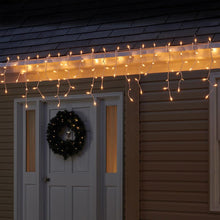 Load image into Gallery viewer, 9016459 Celebrations Incandescent Mini Clear/Warm White 100 ct Icicle Christmas Lights 5.67 ft.
