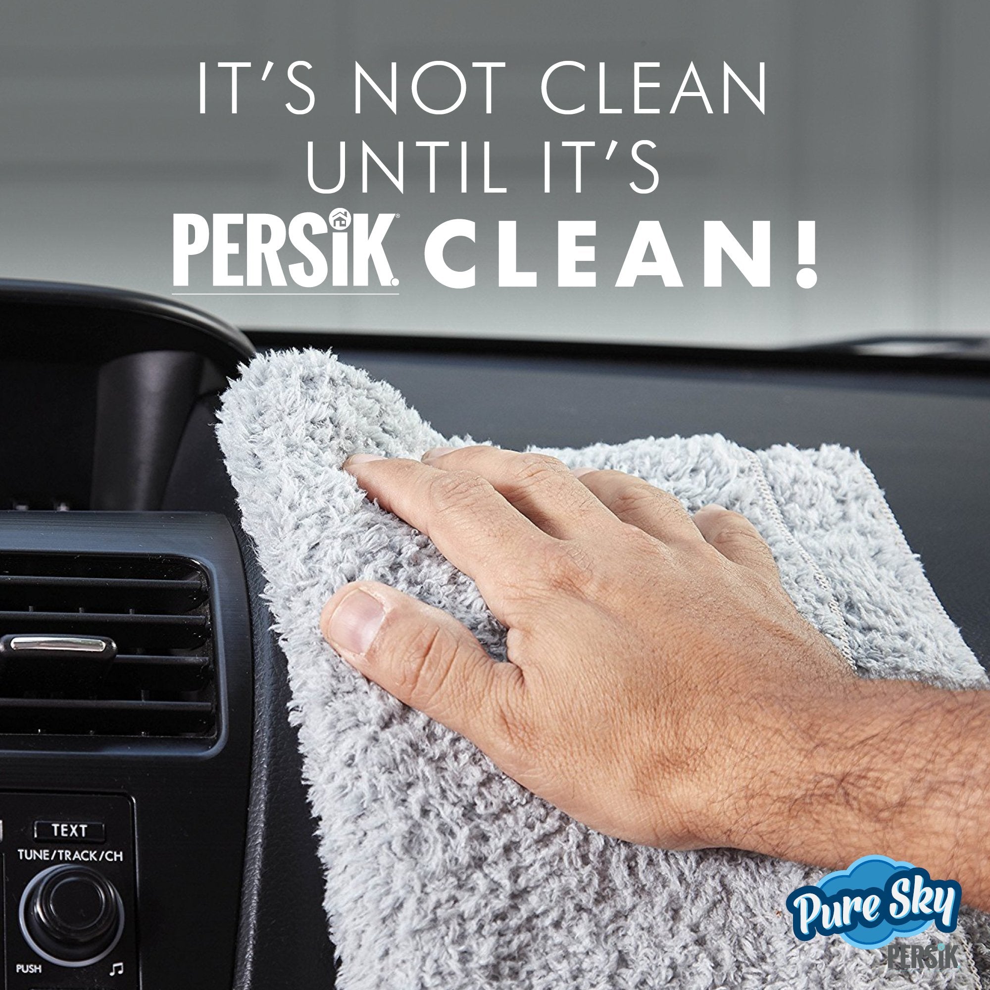 Pure-Sky 4-Piece Microfiber Towels for Cars Cleaning Kit – Includes, Interior, Body &amp; Windows Towel