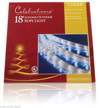 Load image into Gallery viewer, Celebrations FBA_2T41A115 Indoor/Outdoor Incandescent Rope, 18&#39;, 216 Clear Lights
