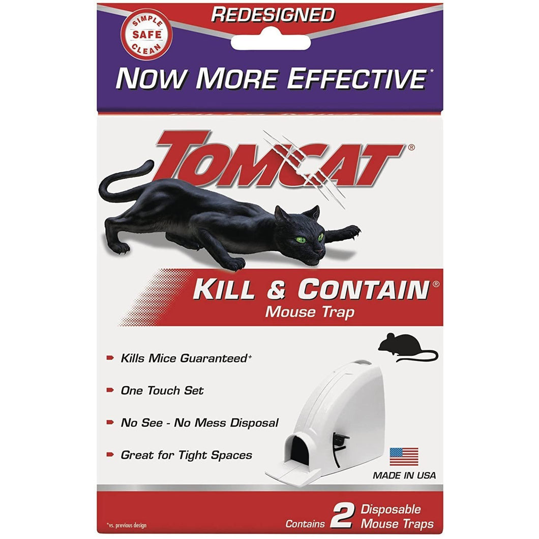 Tomcat Kill and Contain Mouse Trap, 2-Pack(2Pack 4 Traps total)