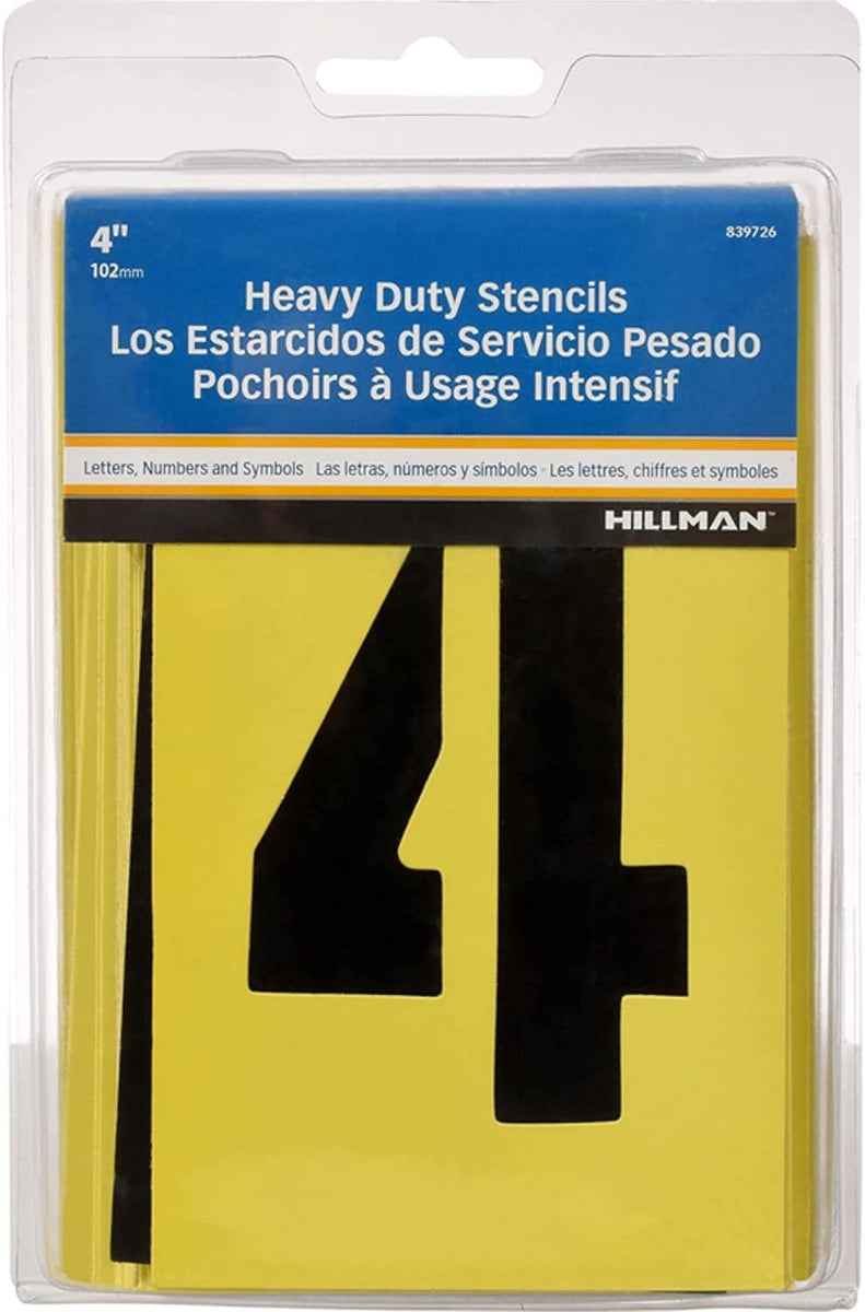 Hillman 839726 Letter and Number Stencil Pack, 4