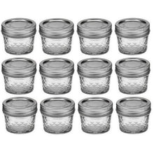 Load image into Gallery viewer, Ball Mason 4oz Quilted Jelly Jars with Lids and Bands, Set of 12
