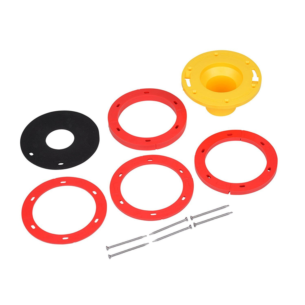OATEY Toilet Flange Extension Kit, corrects flange elevations ranging from 1/4