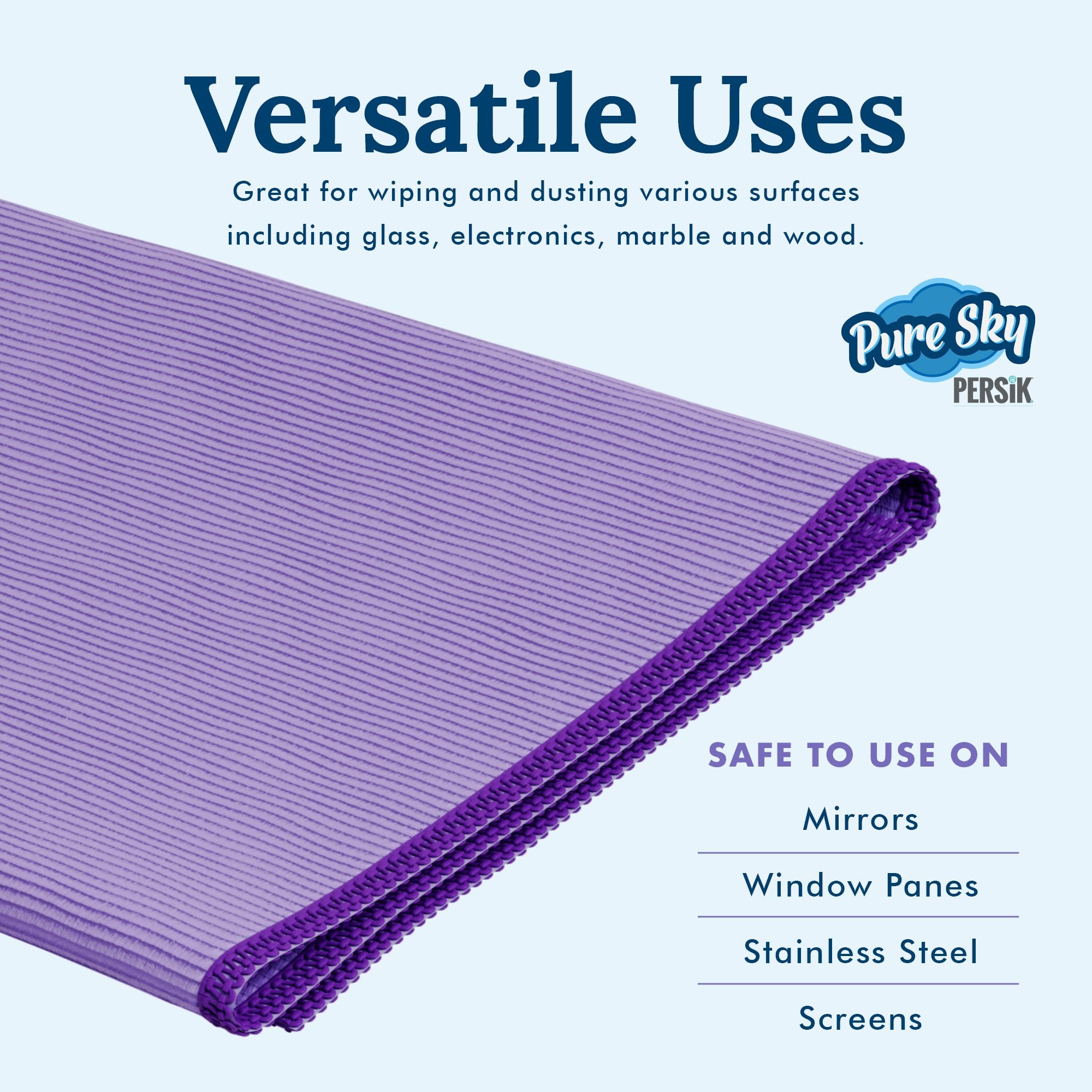 Pure-Sky Window Glass Cleaning Cloth - Streak Free Magic - Leaves no Wiping Marks
