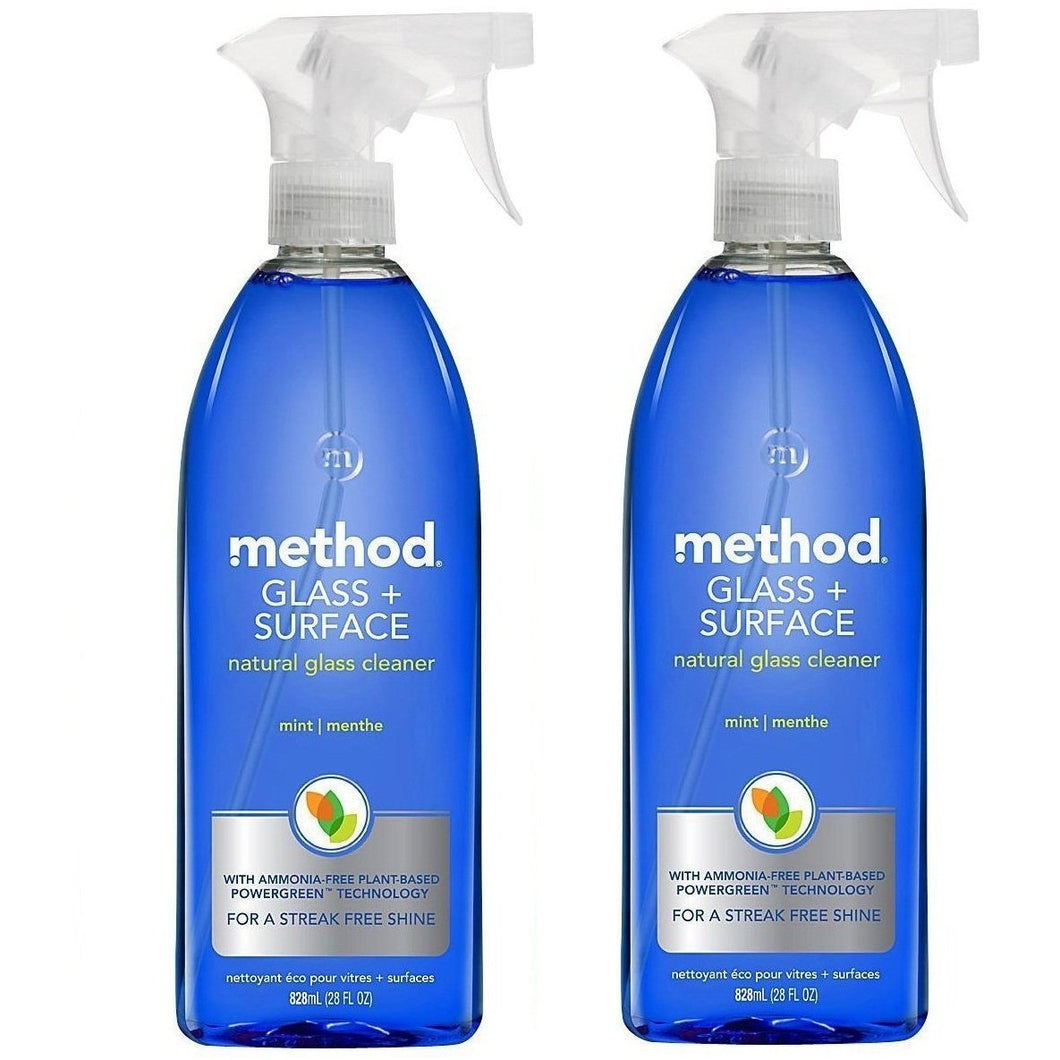 Method Natural Glass + Surface Cleaner - Mint - 28 oz - 2 pk