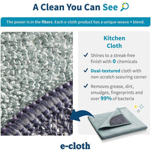 Load image into Gallery viewer, E-Cloth Cleaning Pack-1 Kitchen Non-Scratch Scrubber Corner &amp; 1 Polishing 2 Cloth Set
