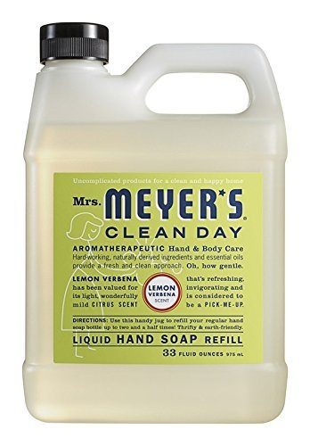 Mrs. Meyers Liquid Hand Soap Refill Lemon Verbena 33 Ounces (Pack of 2)