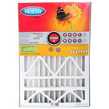 Load image into Gallery viewer, BestAir AB1625-11R Furnace Filter, 16&quot; x 25&quot; x 5&quot;, Trion Air Bear Replacement, MERV 11
