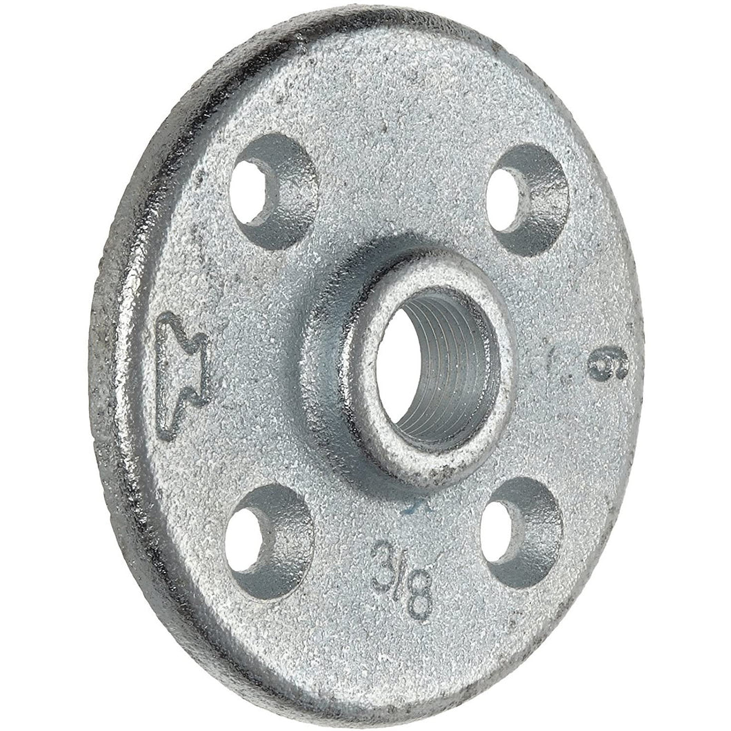 Anvil Malleable Iron Pipe Fitting, Class 150, Floor Flange, NPT Female, Galvanized Finish