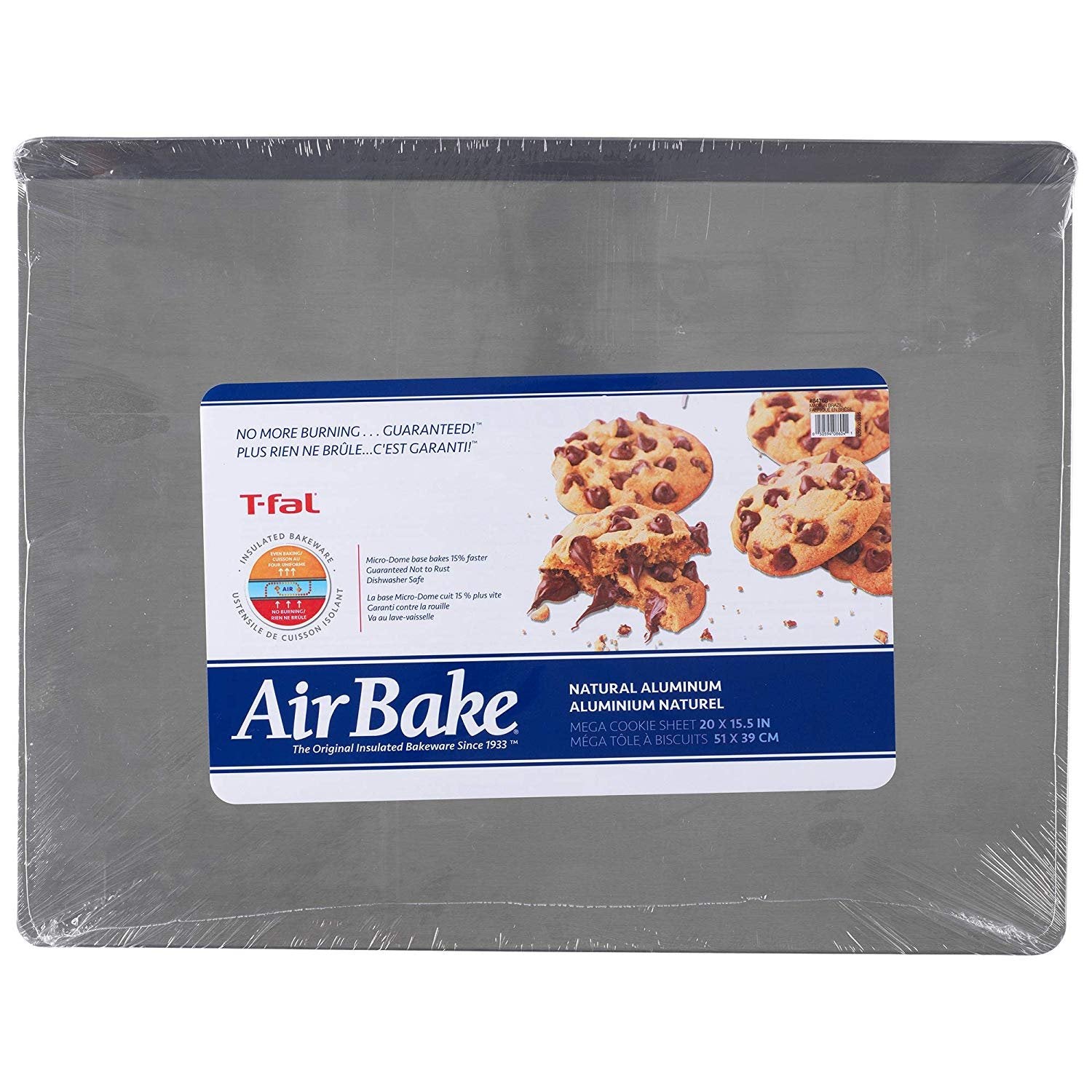  T-fal AirBake Natural Aluminum Cookie Sheet, 14 x 16
