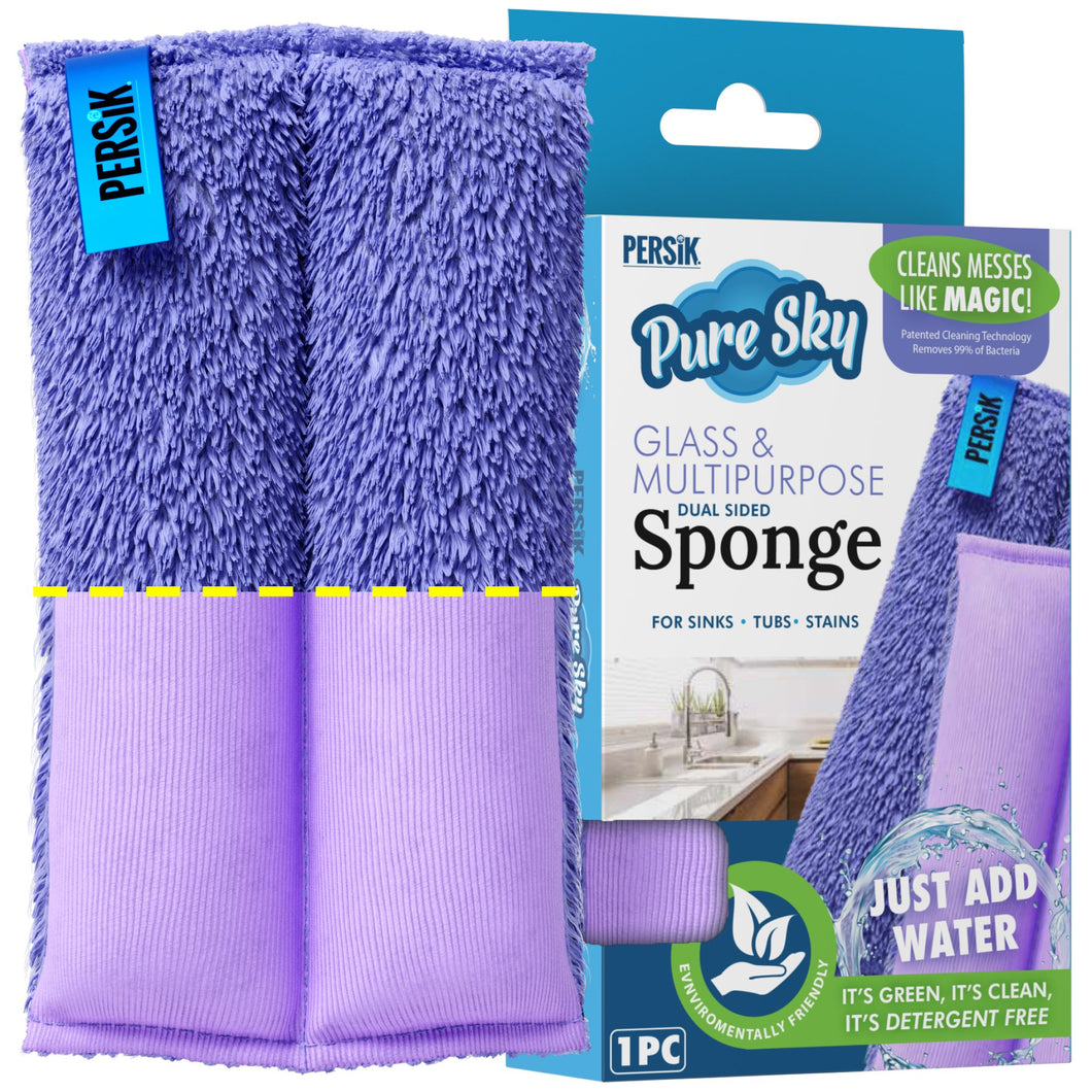 Pure-Sky Magic Deep Cleaning Sponge – 2-in1, Combination for Glass and Multipurpose