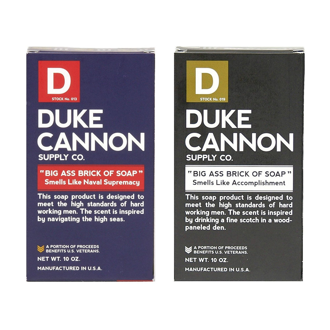 Duke Cannon Big Brick of Soap for Men, 2 Pack - Naval Supremacy and Accomplishment
