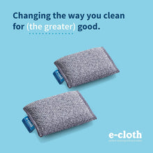 Load image into Gallery viewer, E-Cloth 2 Non Scratch Scrubbing Pads Microfiber Cleaning Cloths
