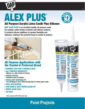 Load image into Gallery viewer, DAP INC 18152 10.1oz White Alex Plus Acrylic Latex Caulk with Silicone
