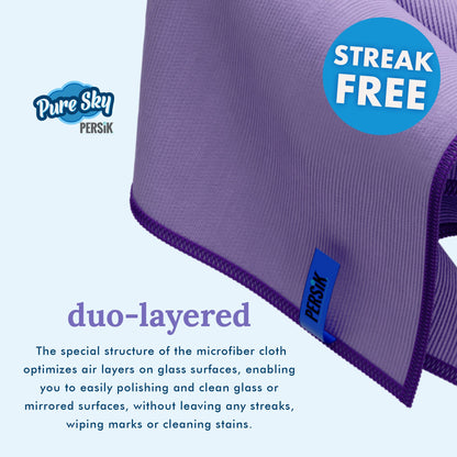 Pure-Sky Window Glass Cleaning Cloth - Streak Free Magic - Leaves no Wiping Marks