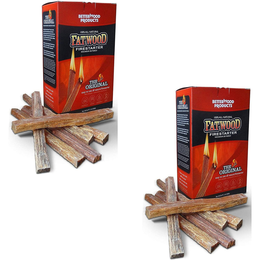 Better Wood Products Fatwood Firestarter Box, 2-Pounds, 2 Pack