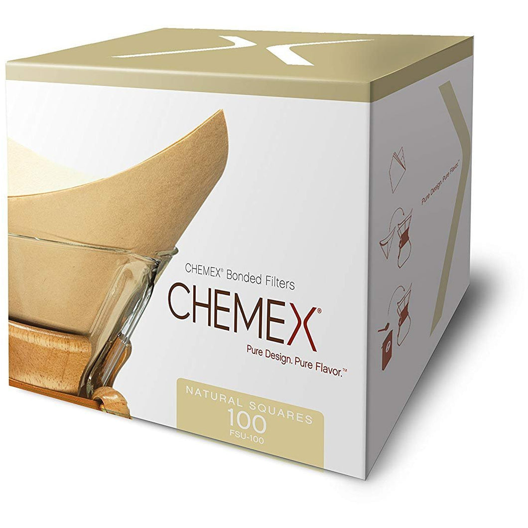 Chemex Natural Coffee Filters, Square, 200ct - Exclusive Packaging