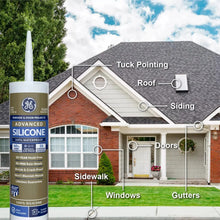 Load image into Gallery viewer, GE Sealants &amp; Adhesives GE5000 Advanced Silicone 2 Window &amp; Door Sealant, 10.1oz, Clear
