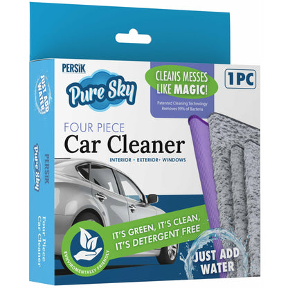 Pure-Sky 4-Piece Microfiber Towels for Cars Cleaning Kit – Includes, Interior, Body &amp; Windows Towel