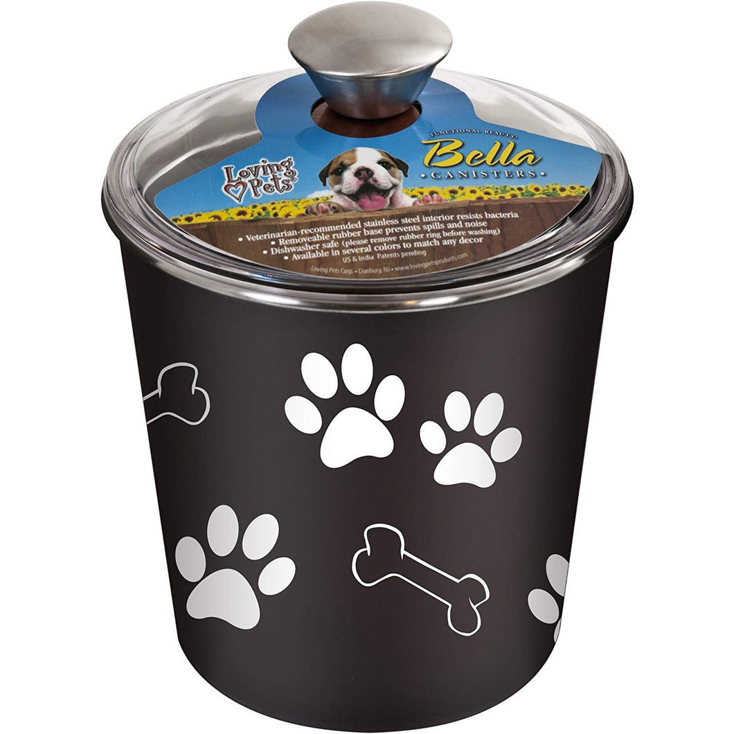 Loving Pets Bella Dog Bowl Canister/Treat Container