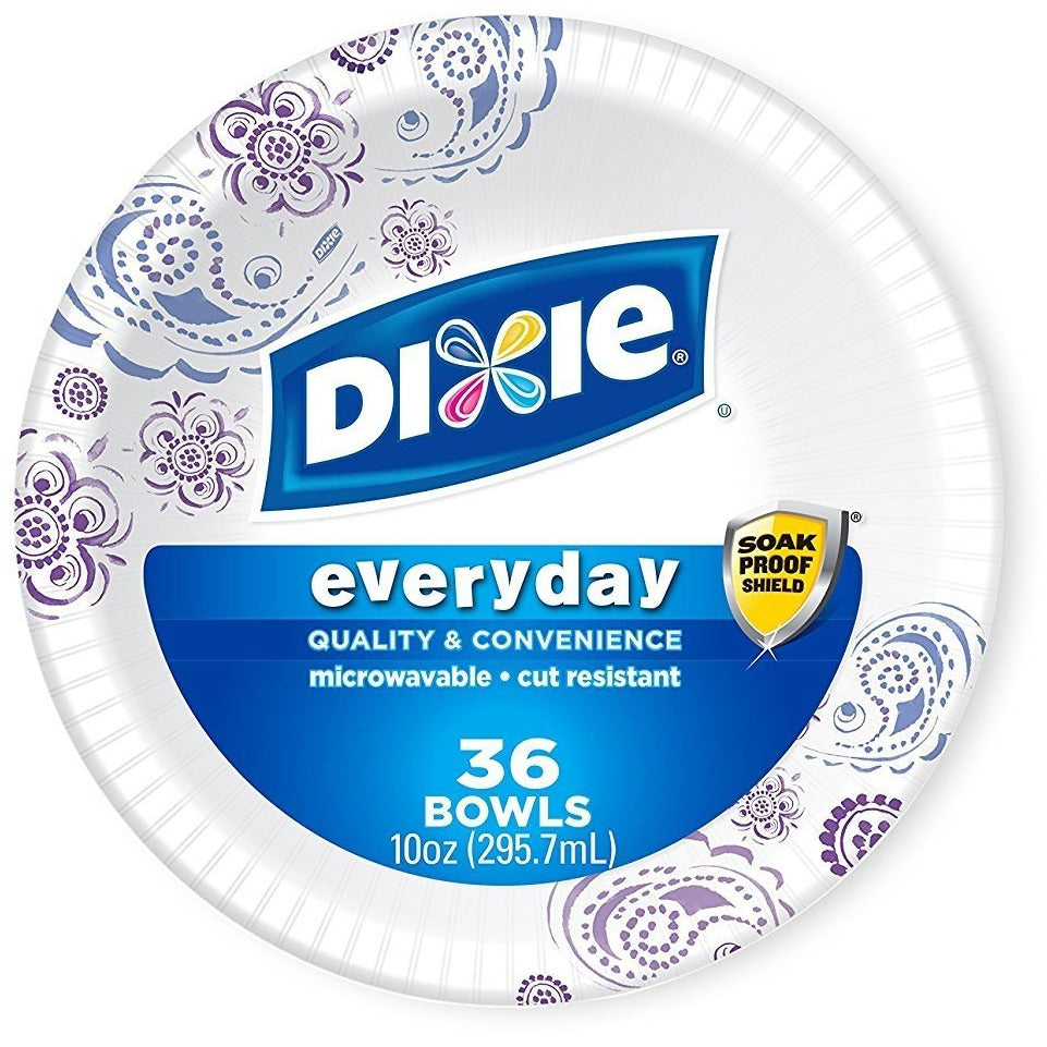 Dixie Heavy Duty Bowls 10 Ounce 36 Ct Pack of 4 (Color May Vary)