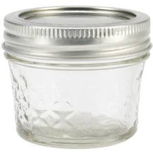 Load image into Gallery viewer, Ball 4-Ounce Quilted Crystal Jelly Jars with Lids and Bands, Set of 12, + Sip and Straw Lids
