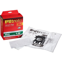 Load image into Gallery viewer, Filtrete Miele FJM Synthetic Vacuum Bag, 6.2&quot; x 3.2&quot; x 8.2&quot;, White
