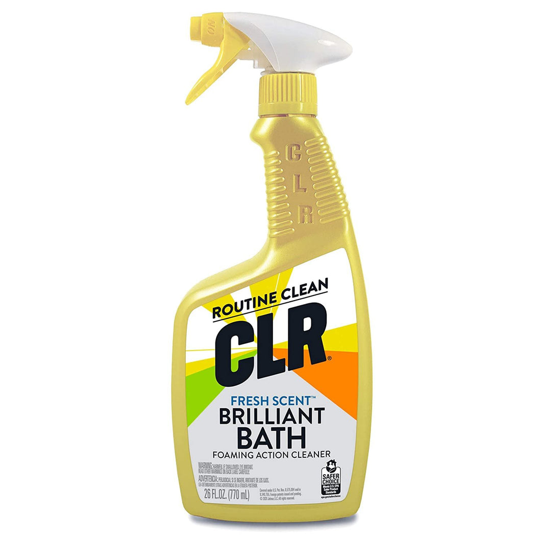 CLR Brilliant Bath, Fresh Scent Foaming Action Cleaner, Spray Bottle, 26 Fl Oz (Pack of 1) (Packaging May Vary)