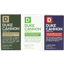 Load image into Gallery viewer, Duke Cannon Men&#39;s Big Brick of Soap Set - Productivity, Naval Supremacy, Victory
