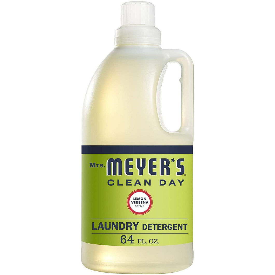 Mrs. Meyer's Clean Day Liquid Laundry Detergent, Cruelty Free and Biodegradable Formula, Lemon Verbena Scent, 64 oz
