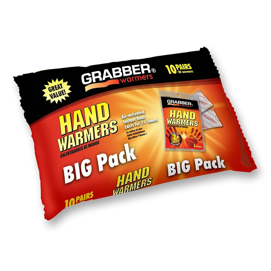 Grabber Hand Warmers - Long Lasting Safe Natural Odorless Air Activated...