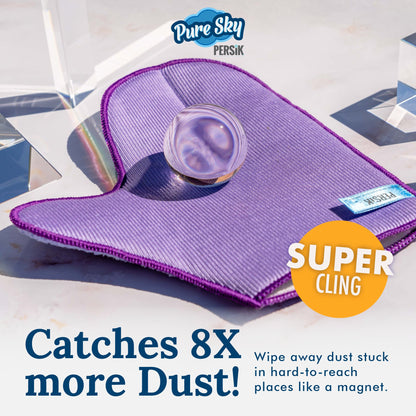 Pure-Sky Ultra Microfiber Cleaning Glove  - 2 sided, for Dust &amp; Window Glass Streak Free Leaves no Wiping Marks