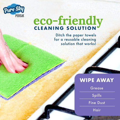 Pure-Sky Kitchen Cleaning Scrubbing Pads  - For Stubborn Stains Around Sinks, Stovetop, Countertop – Removing Grease with Water